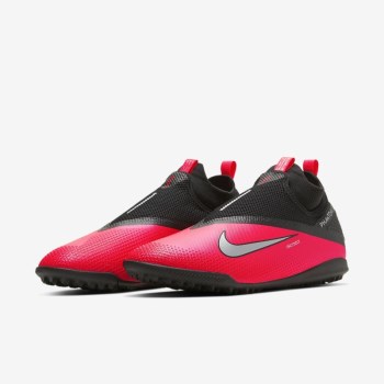 Nike React Phantom Vision 2 Pro Dynamic Fit TF - Férfi Focicipő - Piros/Fekete/Metal Titán